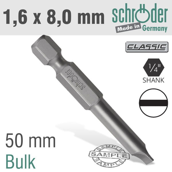 SLOTTED 1.6X8.0 50MM PWR.BIT - Power Tool Traders