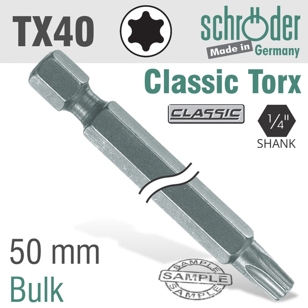 TORX TX40 X 50MM CLASSIC POWER BIT BULK - Power Tool Traders