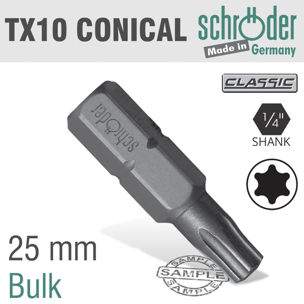 CLASSICAL BIT CONICAL TX10 X 25MM - Power Tool Traders