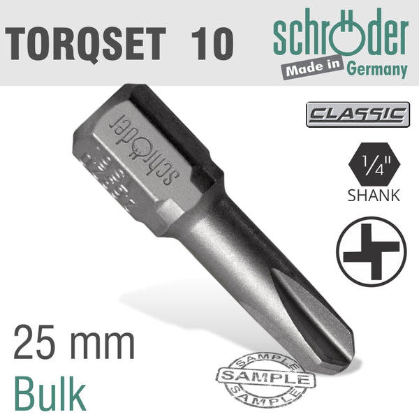 TORQSET NO.10X25MM CLASSI BIT - Power Tool Traders