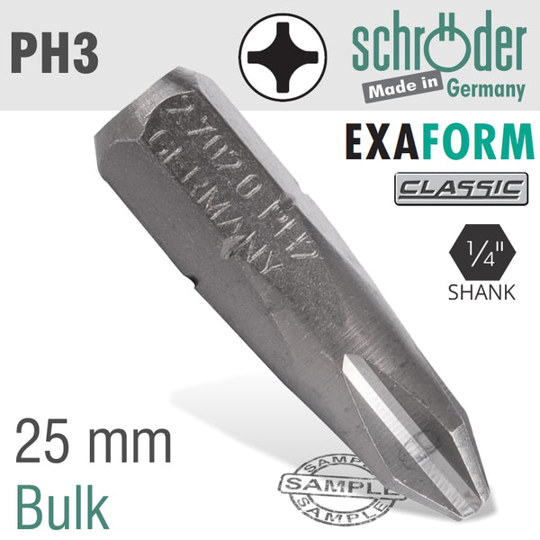 PH3 EXAFORM CLASSIC INSERT BIT 25MM BULK - Power Tool Traders