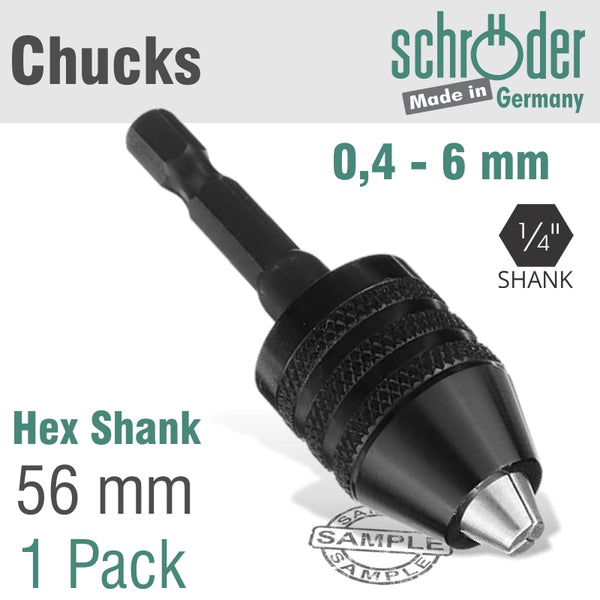 CHUCK 6MM W/HEX SHANK - Power Tool Traders