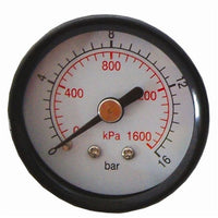 PRESS. GAUGE 40MM 1/4' REAR FIT 0-16BAR 0-1600KPA - Power Tool Traders