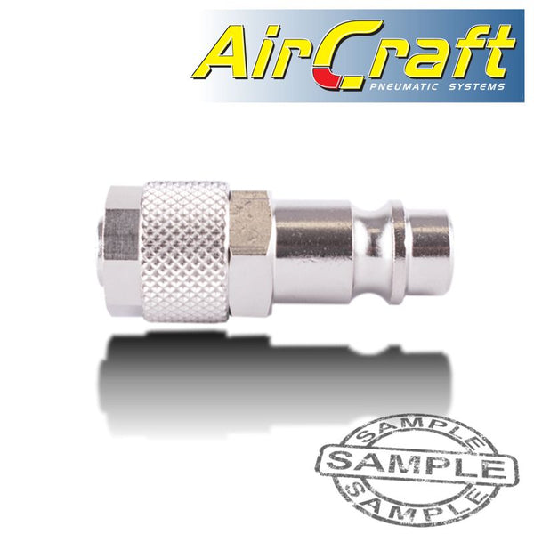 PU HOSE CONNECTOR GERMAN COUPLER INSERT 6MM ID X 8MM OD METAL - Power Tool Traders