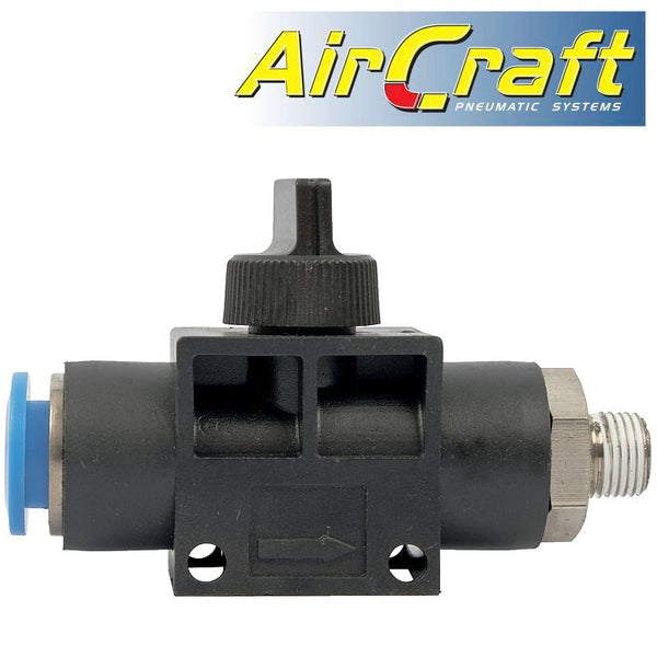 PU HOSE FITTING VALVE 10MM X 1/8'M - Power Tool Traders