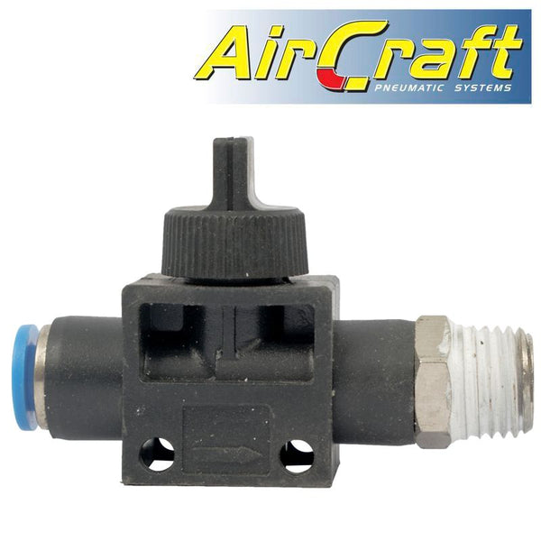 PU HOSE FITTING VALVE 6MM X 1/4'M - Power Tool Traders