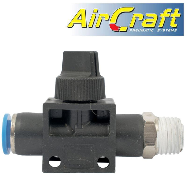 PU HOSE FITTING VALVE 8MM X 1/4'M - Power Tool Traders