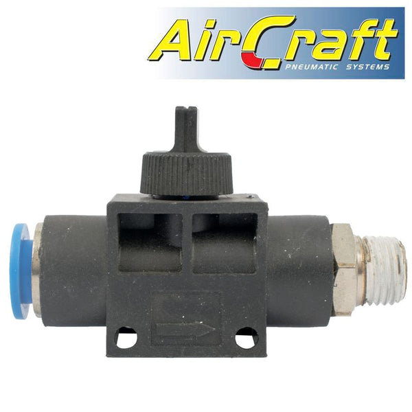 PU HOSE FITTING VALVE 12MM X 1/4'M - Power Tool Traders