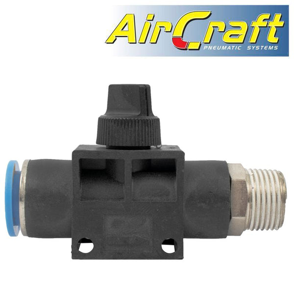 PU HOSE FITTING VALVE 12MM X 3/8'M - Power Tool Traders