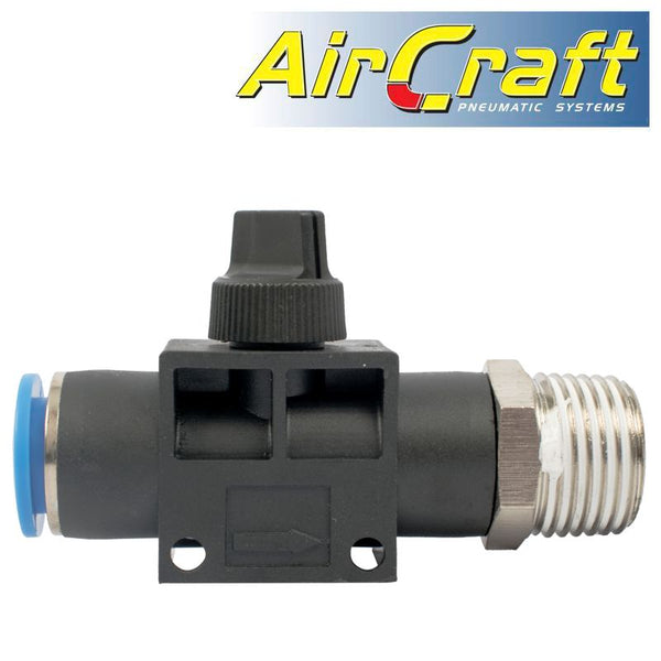 PU HOSE FITTING VALVE 12MM X 1/2'M - Power Tool Traders