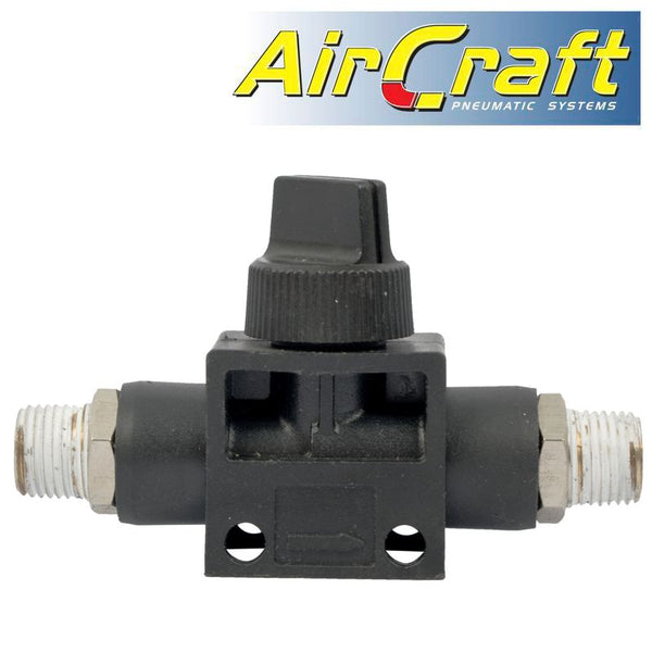 PU HOSE FITTING VALVE 1/8'M X 1/8'M - Power Tool Traders