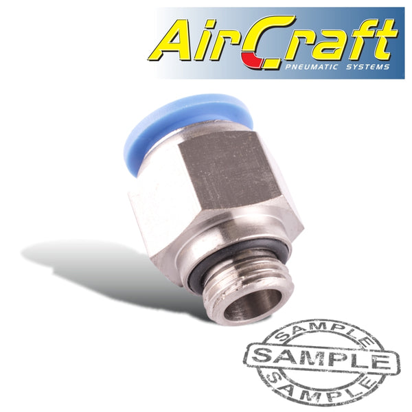 PU FITTING STR. STUD W/O-RING 12MM-1/4' M - Power Tool Traders