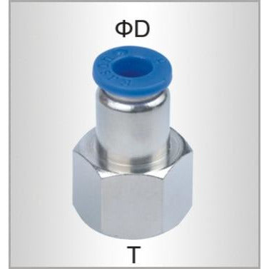 PU HOSE FITTING STRAIGHT STUD 8MM-1/8 F - Power Tool Traders