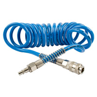 SPIRAL POLYP HOSE 4M X 12MM WITH QUICK COUPLERS - Power Tool Traders