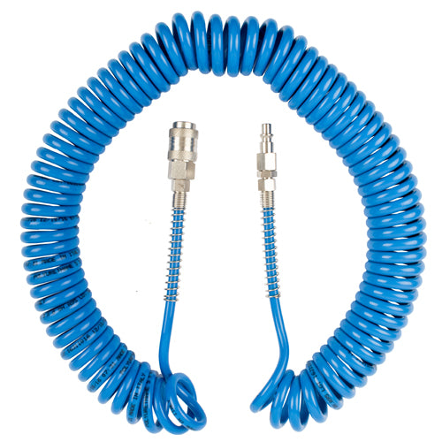 SPIRAL POLYP HOSE 12M X 8MM WITH QUICK COUPLERS BX15PU12-5 - Power Tool Traders