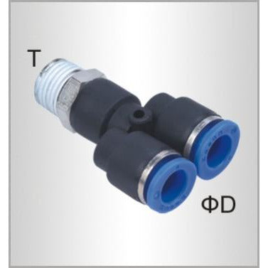 PU HOSE FITTING Y JOINT 6MM-1/8 M - Power Tool Traders