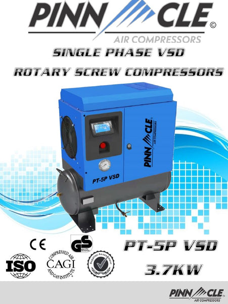 Pinnacle Compressor Pinnacle PT-5P VSD Variable Speed Drive Screw Compressor – Powertooltraders
