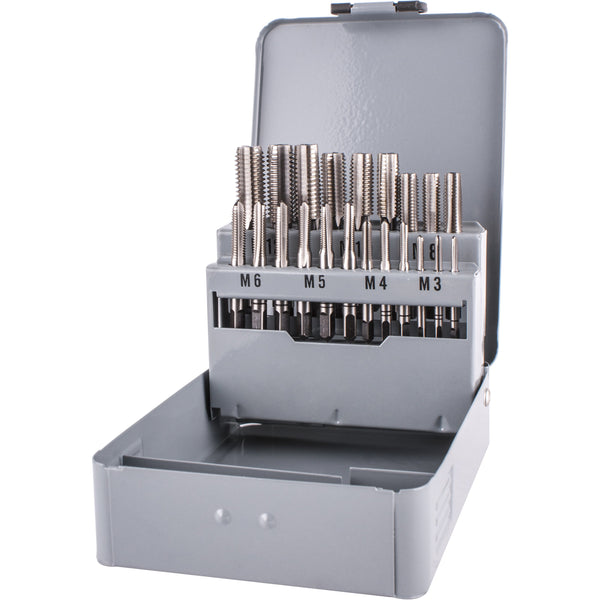TAP SET 21PCE 3-12MM HSS IN STEEL CASE - Power Tool Traders