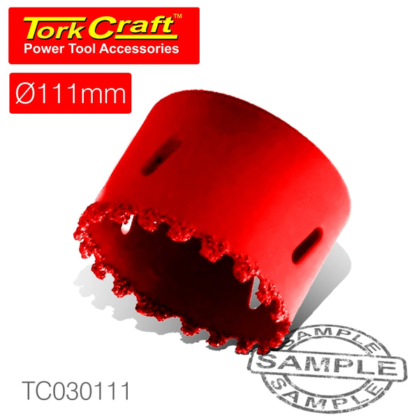 HOLE SAW CARBIDE GRIT 111MM -RED - Power Tool Traders
