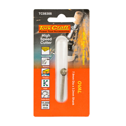MINI H/SPEED CUTTER 7.9MM OVAL 3.2MM SHANK - Power Tool Traders