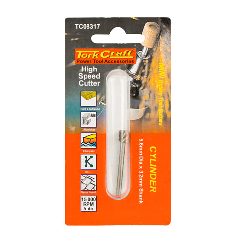 MINI H/SPEED CUTTER 5.6MM CYL 3.2MM SHANK - Power Tool Traders