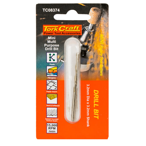 MINI MULTIPURPOSE DRILL BIT 3.2MM X 3.2MM SHANK - Power Tool Traders