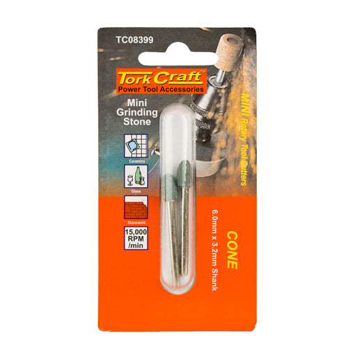 MINI GRINDING STONE 3.2MM CONE 3.2MM SHANK - Power Tool Traders
