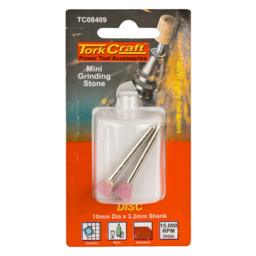 MINI GRINDING STONE 15.9MM DISC 3.2MM SHANK - Power Tool Traders