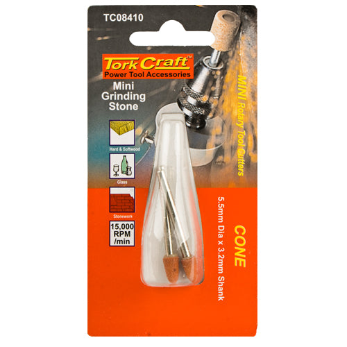 MINI GRINDING STONE 3.2MM CONE 3.2MM SHANK - Power Tool Traders