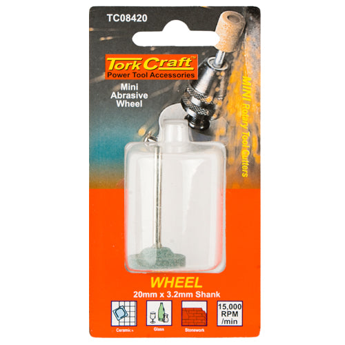 MINI ABRASIVE WHEEL 25.4MM X 3.2MM SHANK - Power Tool Traders
