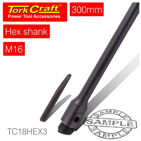 HEX SHANK ADAPTOR  M16X13MM FOR DIAM CORE 300MM - Power Tool Traders