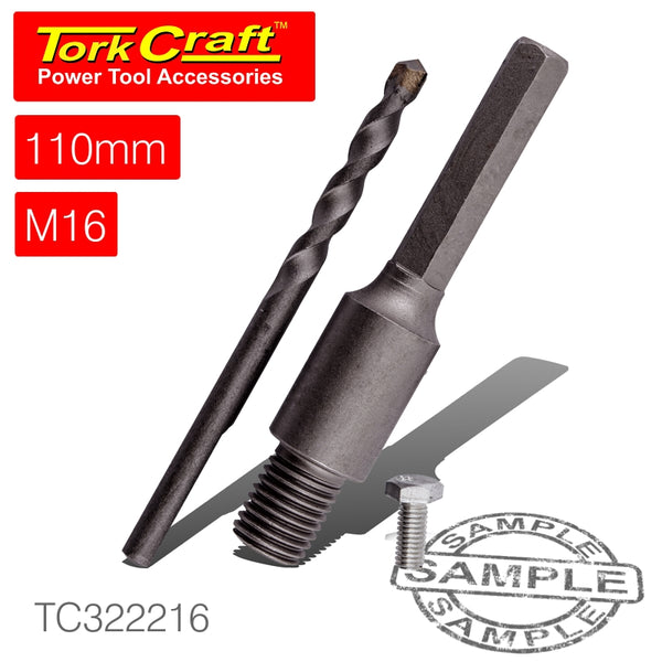 ADAPTOR HEX 110MMXM16 11MM/TCT CORE BITS - Power Tool Traders