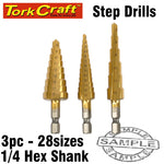 STEP DRILL SET 3PCE IN BLISTER - Power Tool Traders