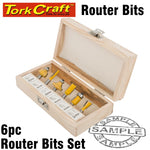 ROUTER BIT SET 6PCE WOODEN BOX - Power Tool Traders