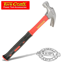 HAMMER CLAW 450G (16OZ) FIBREGLASS HANDLE 295MM & FULL POL HEAD - Power Tool Traders