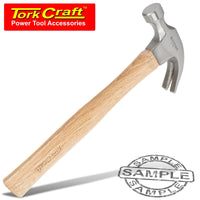 HAMMER CLAW 450G (16OZ) WOODEN HANDLE 280MM & FULL POL HEAD - Power Tool Traders