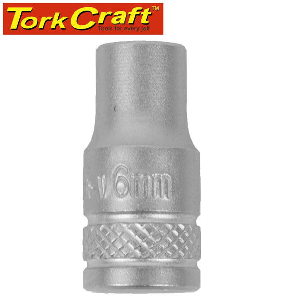 SOCKET 6MM 1/4' DRIVE CRV 12 POINT