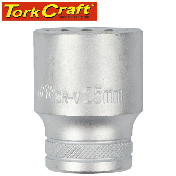 SOCKET 25MM X 33.8MM 1/2' DRIVE CRV 12 POINT