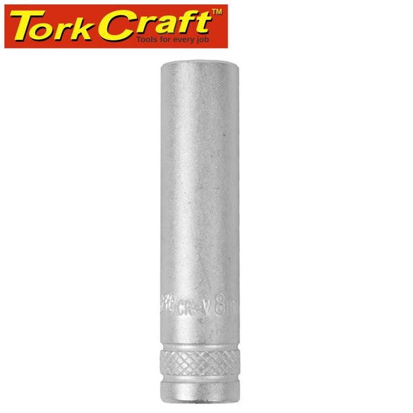 SOCKET 8MM 1/4' DR DEEP SOCKET CRV 12 POINT