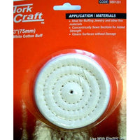 COTTON BUFF ONLY 75MM CARDED - Power Tool Traders