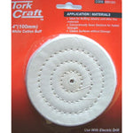 COTTON BUFF REPLACEMENT 100MM CARDED - Power Tool Traders