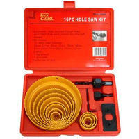 HOLE SAW SET CARBON STEEL 16PCE 19 - 127mm - Power Tool Traders