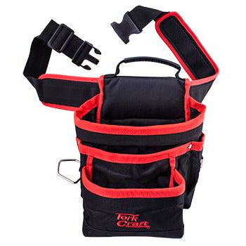 TOOL POUCH NYLON WITH BELT 5 POCKET + LOOPS - Power Tool Traders