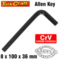 ALLEN KEY CRV BLACK FINISH 8.0 X 100 X 36MM - Power Tool Traders