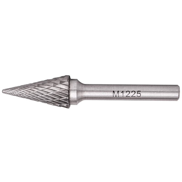 ROTARY BURR TUNGSTEN 12X25X6MM CONICAL STRAIGHT - Power Tool Traders