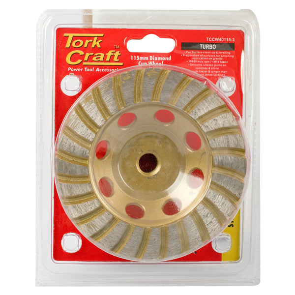 DIA. CUP WHEEL 115MM X M14 TURBO COLD PRESSED - Power Tool Traders