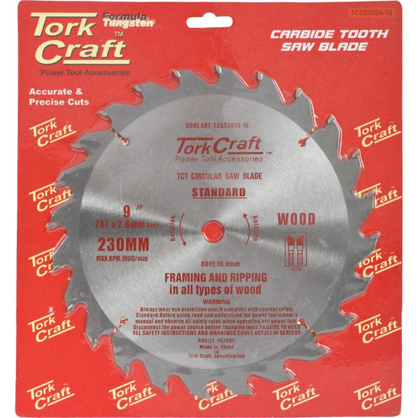 BLADE TCT 230 X 24T 16MM GENERAL PURPOSE RIP - Power Tool Traders