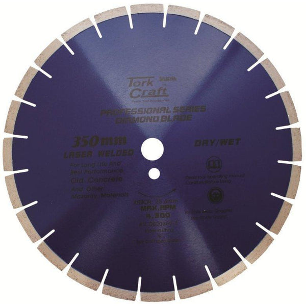 DIAMOND BLADE 350x25.4MM OLD CONCRETE LASER WELDED SEGMENTED - Power Tool Traders