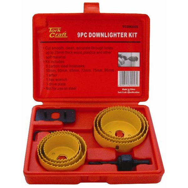 DOWNLIGHTER INSTALLERS KIT 9PCE IN CASE - Power Tool Traders