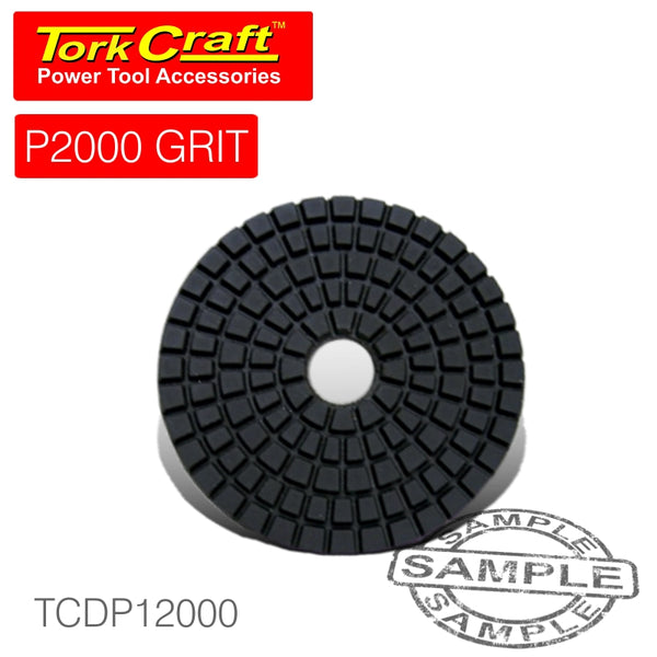 100MM DIAMOND WET POLISHING PAD 2000 GRIT LIME GREEN - Power Tool Traders